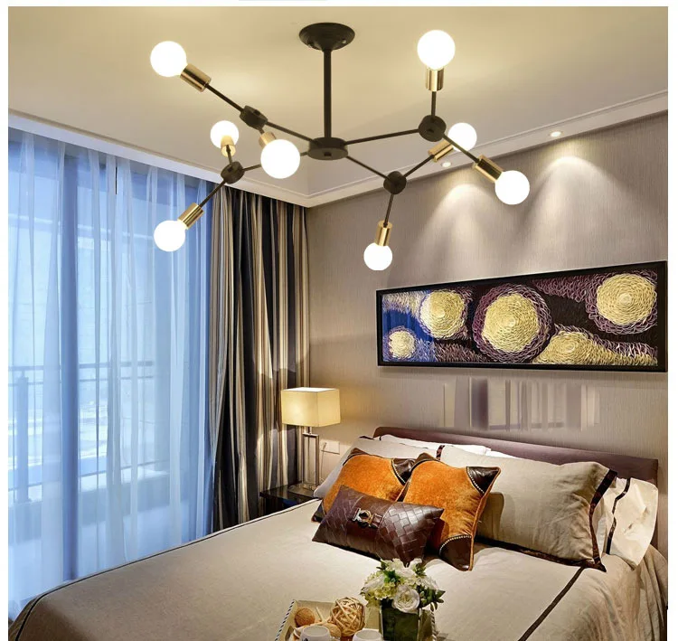 Postmodern Nordic Chandelier Lighting Minimalist American Iron Art Lamp Modern LEDChandelier Creative Design Magic Pendant Light | Лампы и