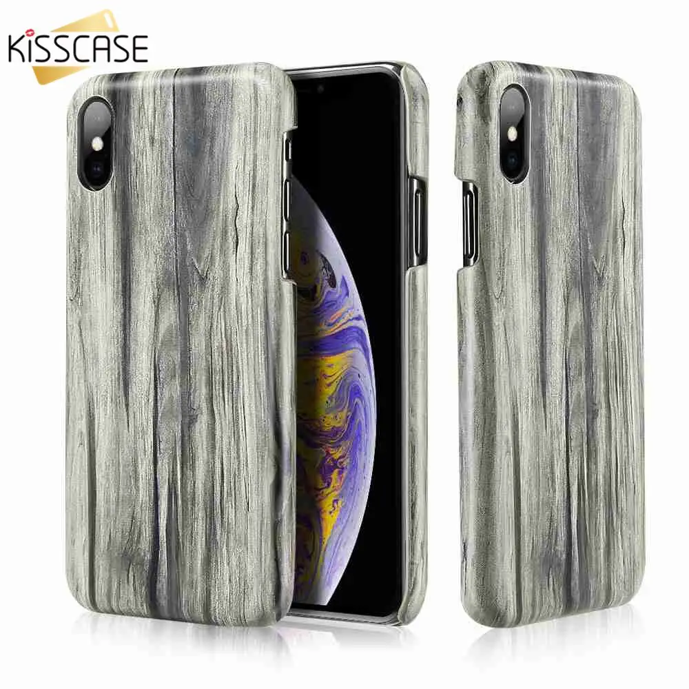 KISSCASE Phone Case For iPhone 7 8 Plus X Classic wood grain 6 6S XS XR MAX 5sCapa Conque |