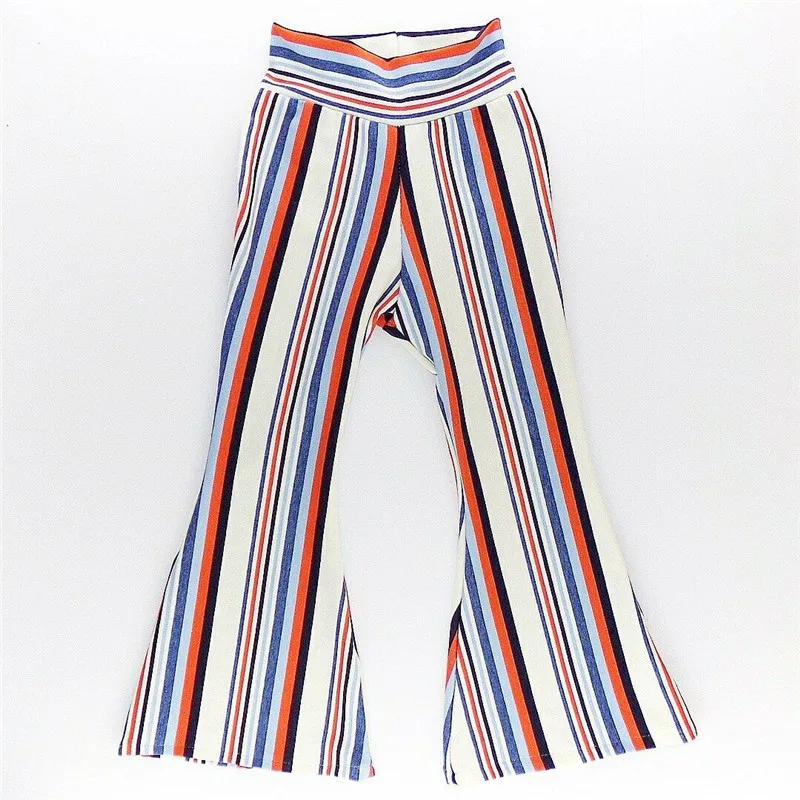 Модные детские повседневные широкие леггинсы для маленьких девочек штаны в