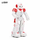 LEORY светодиодный радиоуправляемый робот с глазами, умное голосовое программирование, DIY Модель жеста тела, человекоидный робот, игрушка для детей в подарок