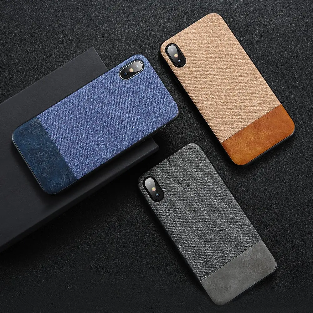 KISSCASE Classic Cloth Texture Case For iPhone 7 8 6s 6 Plus Retro Leather Phone Cases 11 Pro X XS Max XR Slim Capa |