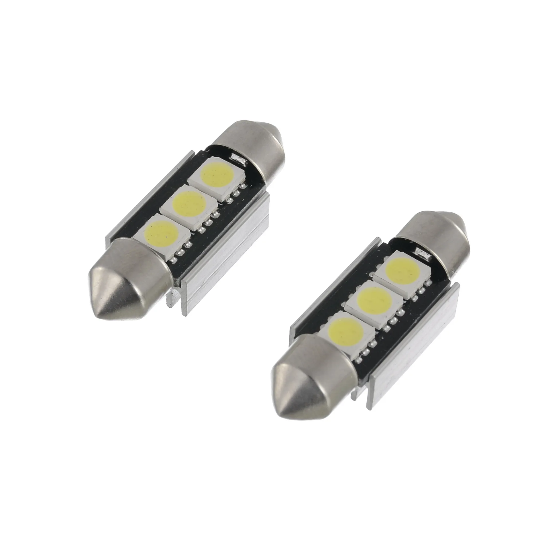 10 шт. 36 мм 3SMD 1 5 Вт 5050 Erro light Branco Dome Festoon Free Car 3 светодиодные лампы 6500 K Luz Branca Brilhante ac 12v