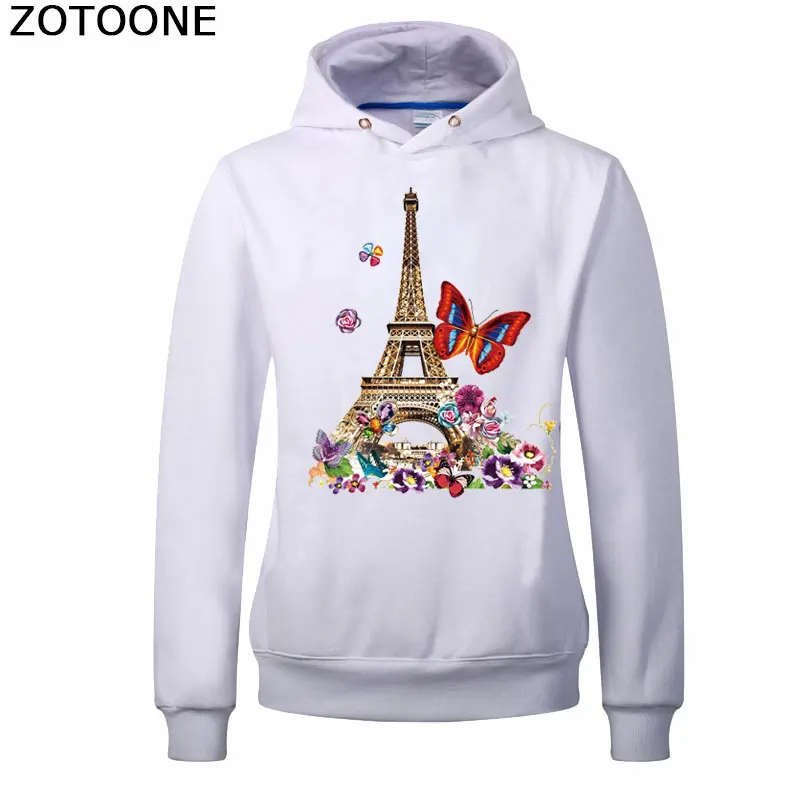 ZOTOONE Красивые цветочные патчи для одежды DIY Бабочка печать на футболке платья