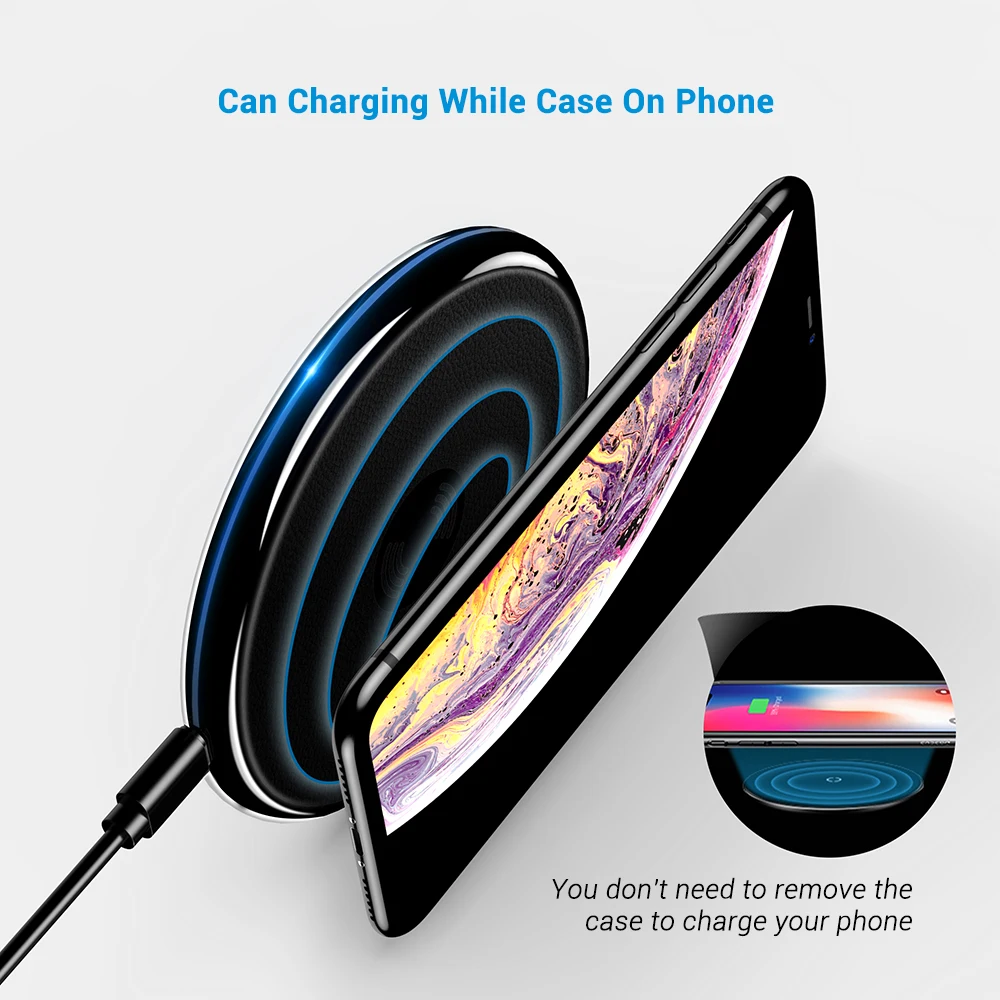 KISSCASE Беспроводное зарядное устройство для iPhone 8 Plus X XS Max XR Быстрая зарядка