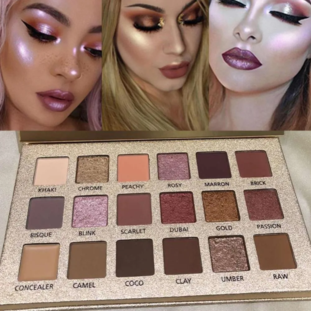 Beauty Glazed палитра теней для век 18 цветов нюдовые блестящие пигментные дымчатые