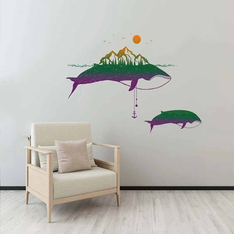 Креативные простые КИТ настенные наклейки гостиная спальня украшения
