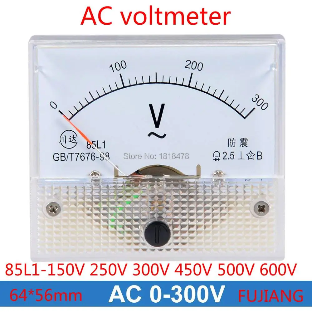 AC Analog Meter Panel 300V  Voltage Meter Voltmeters 85L1 0-300 V Gauge 