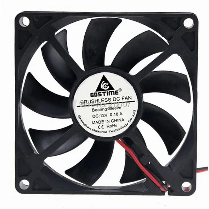 1 шт. Gdstime 80x80x15 мм 8015 2Pin 2510 разъем охлаждающий компьютер 80 12 В Вентилятор