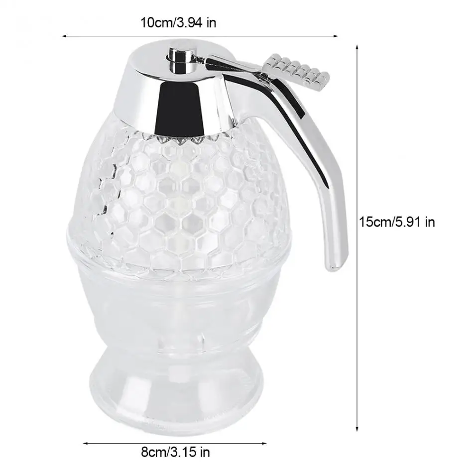 200ml Honey Syrup Dispenser Glass Pot Cafe Kitchen Vintage No Drip Container Gravy Boat Supply | Дом и сад