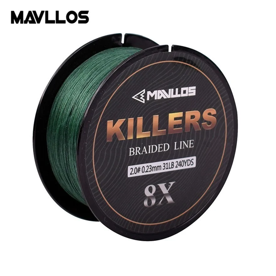 Mavllos Killer 220 м супер прочная рыболовная плетеная леска 10-80 фунтов/18-93 фунтов 4 и 8