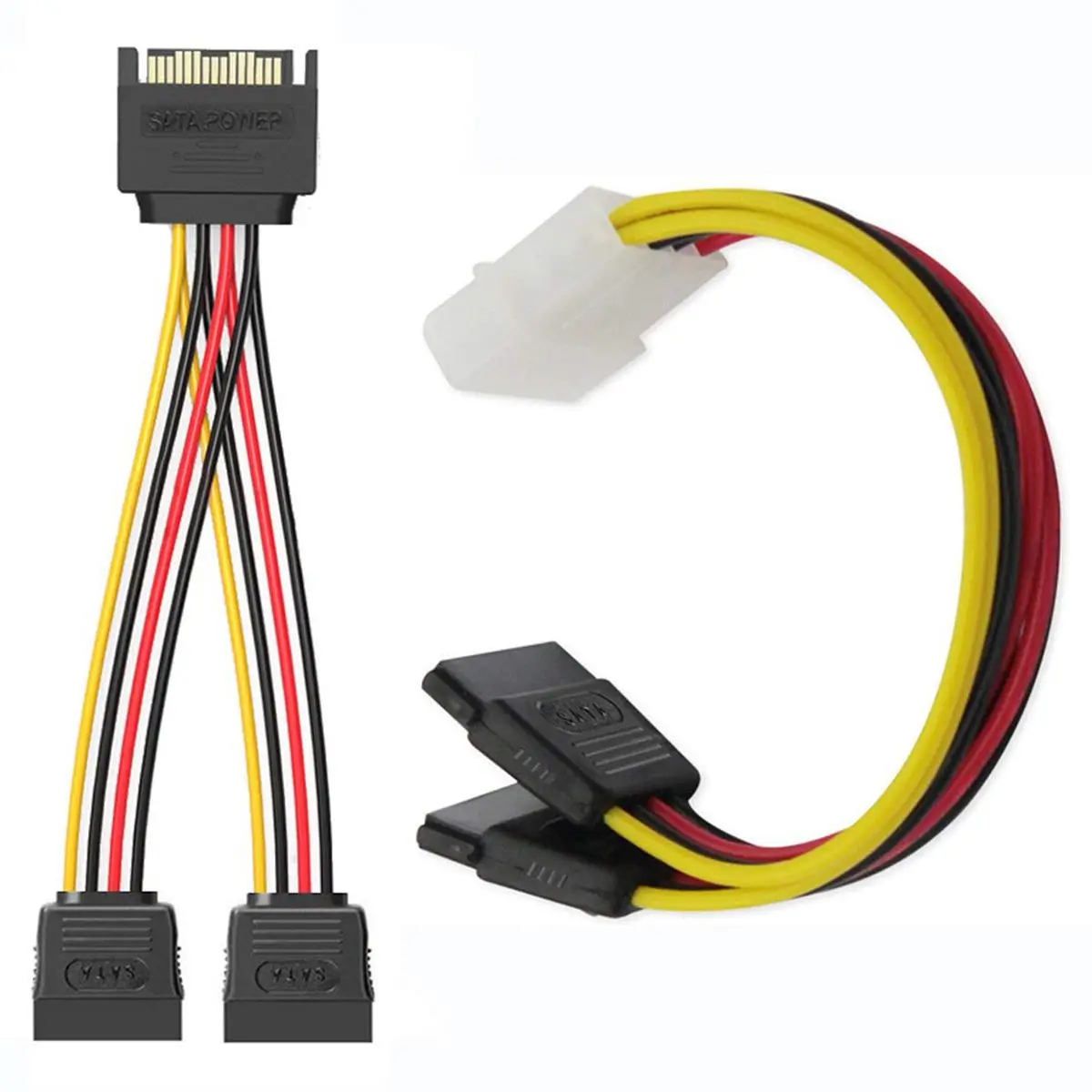 Комплект подключения жесткого диска SSD / SATA (1x4 Pin на двойной 15 кабель питания 1x15