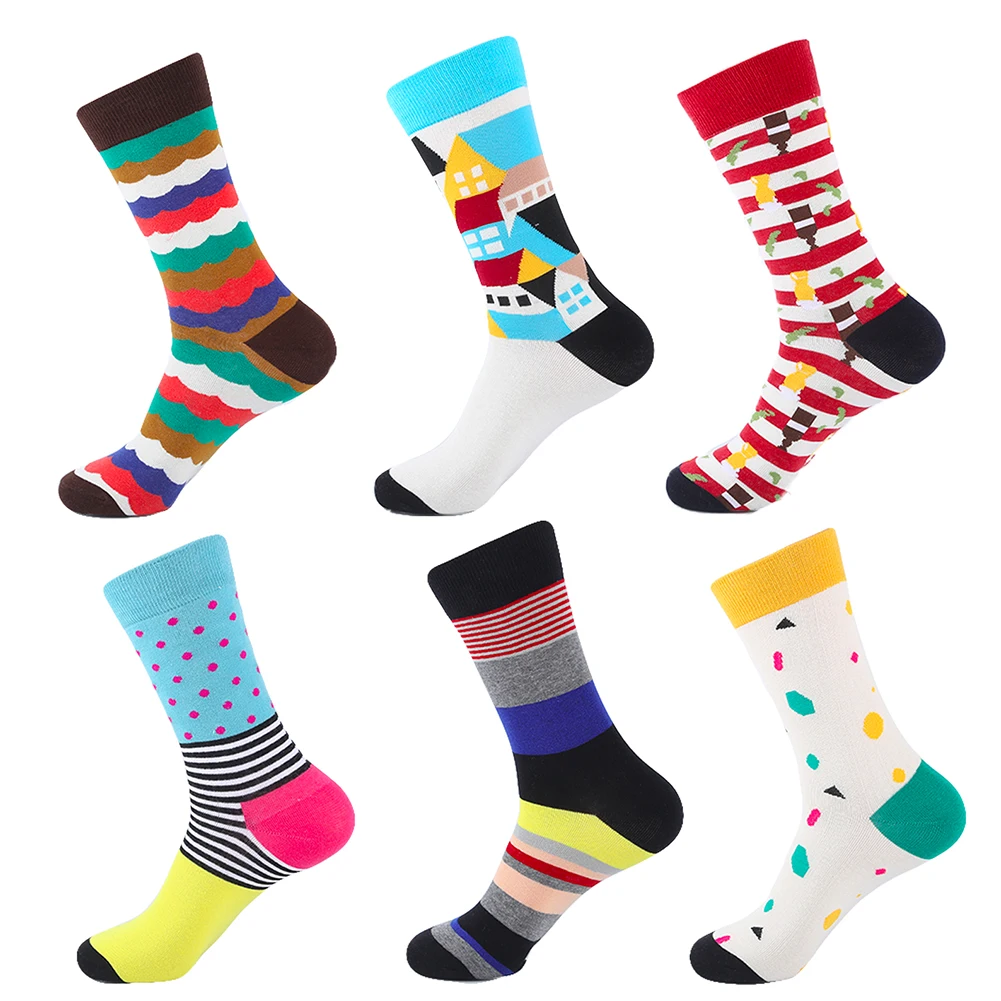Мужские носки YEADU Happy хлопковые с принтом в виде волн|mens business socks|men socksmen socks |