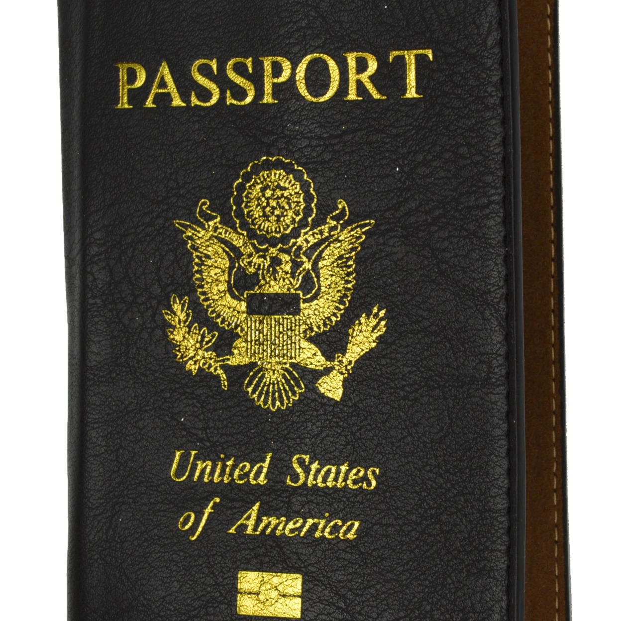 Genuine Leather USA Passport Wallet Holder Cover for Travel |
