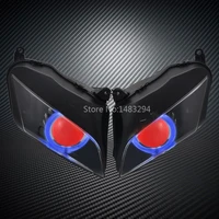 assembled custom modified projector hid conversion headlight blue angel eyes red demon eyes fits for honda cbr600 rr 07 12