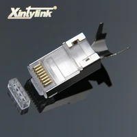 xintylink cat7 rj45 connector rj 45 ethernet cable plug cat6a 8P8C stp shielded cat 7 network conector jack modular 10/50/100pcs