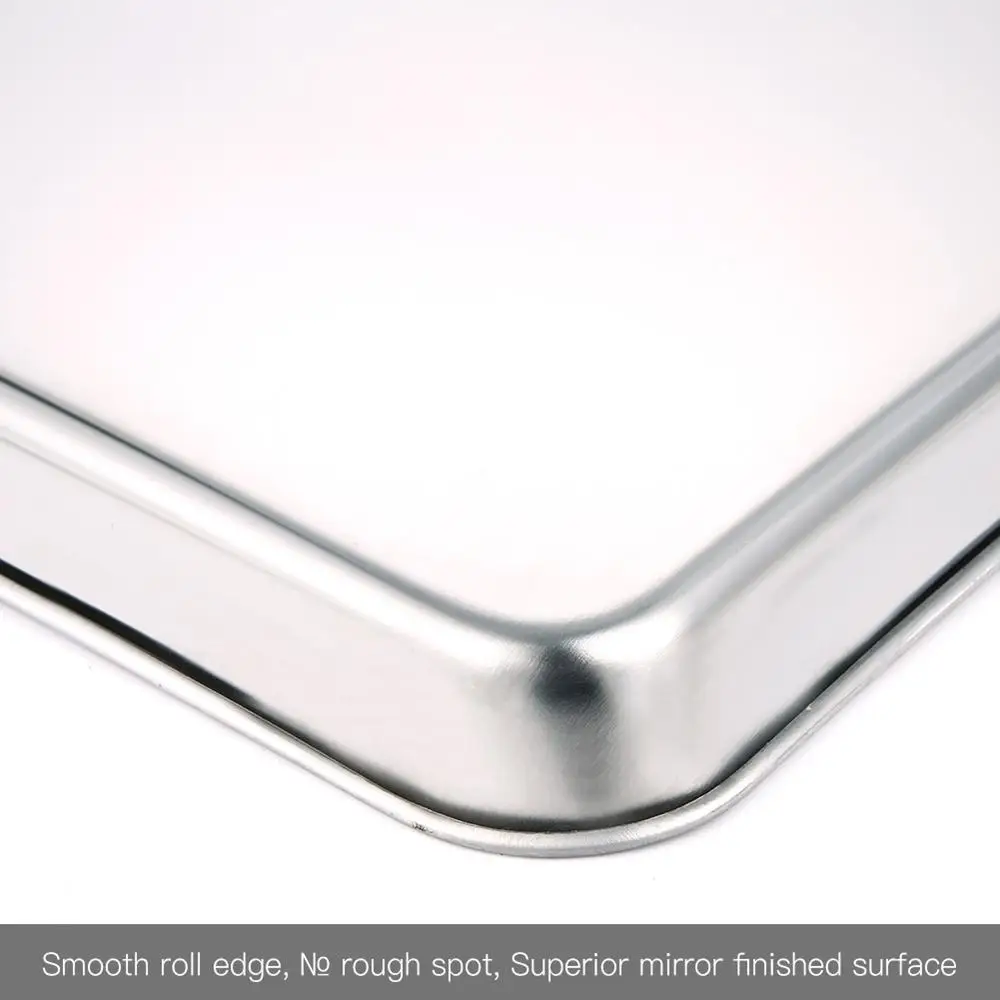 Adeeing Square Pan Bakeware Oven Sheet Stainless Steel Heavy Baking Nonstick Cooking Tray For Pizza |