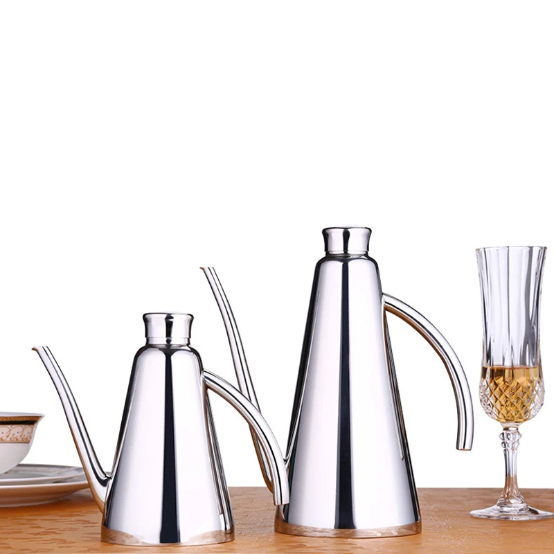 304 Stainless Steel Oil Pot Dustproof Insect Proof Leak Cover Long Mouth Bottle Creative Kitchen Cooking Storage | Дом и сад