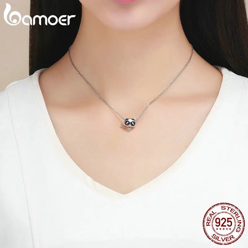 BAMOER, Новое поступление, 925 пробы, серебряные, детские, кошачьи, эмалированные бусины, подходят для женщин, амулеты, браслеты и браслеты, сделай сам, изготовление ювелирных изделий BSC055