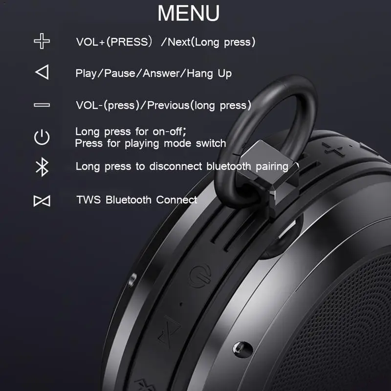Беспроводной Bluetooth Динамик Портативный открытый IPX5 Водонепроницаемый
