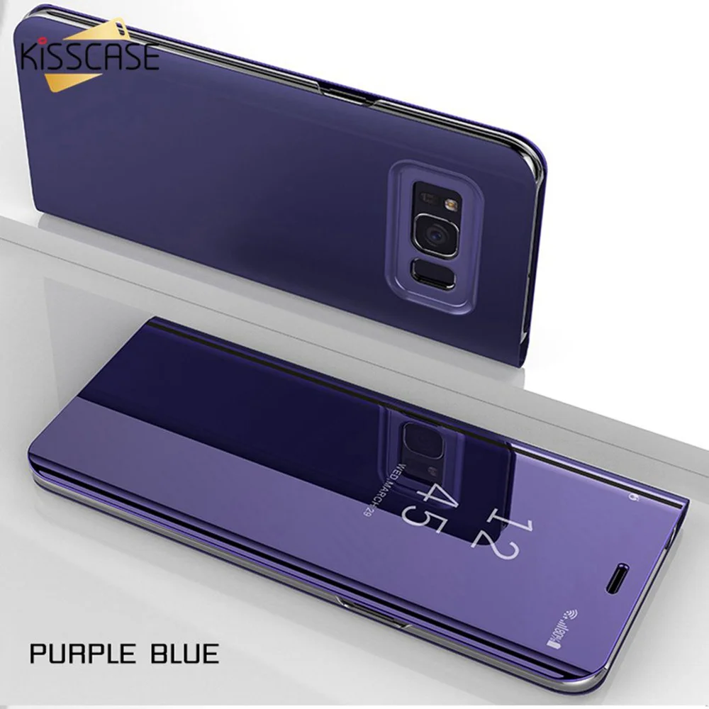 KISSCASE Mirror Holder Phone Case For Samsung Galaxy S9 j5 2017 j7 J6 J8 2018 Cover A8 A7 Stander | Мобильные телефоны и
