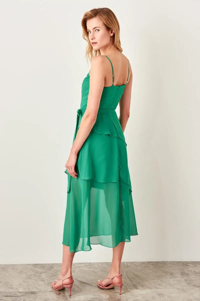 Trendyol Green Flywheel Detail Dress TWOSS19WX0043 | Женская одежда