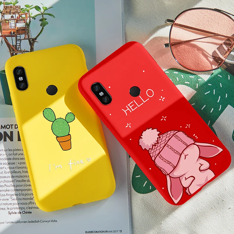 Силиконовый чехол для Xiaomi Redmi Note 7 5 6 Pro милый мультяшный 6A Plus 4X бампер |