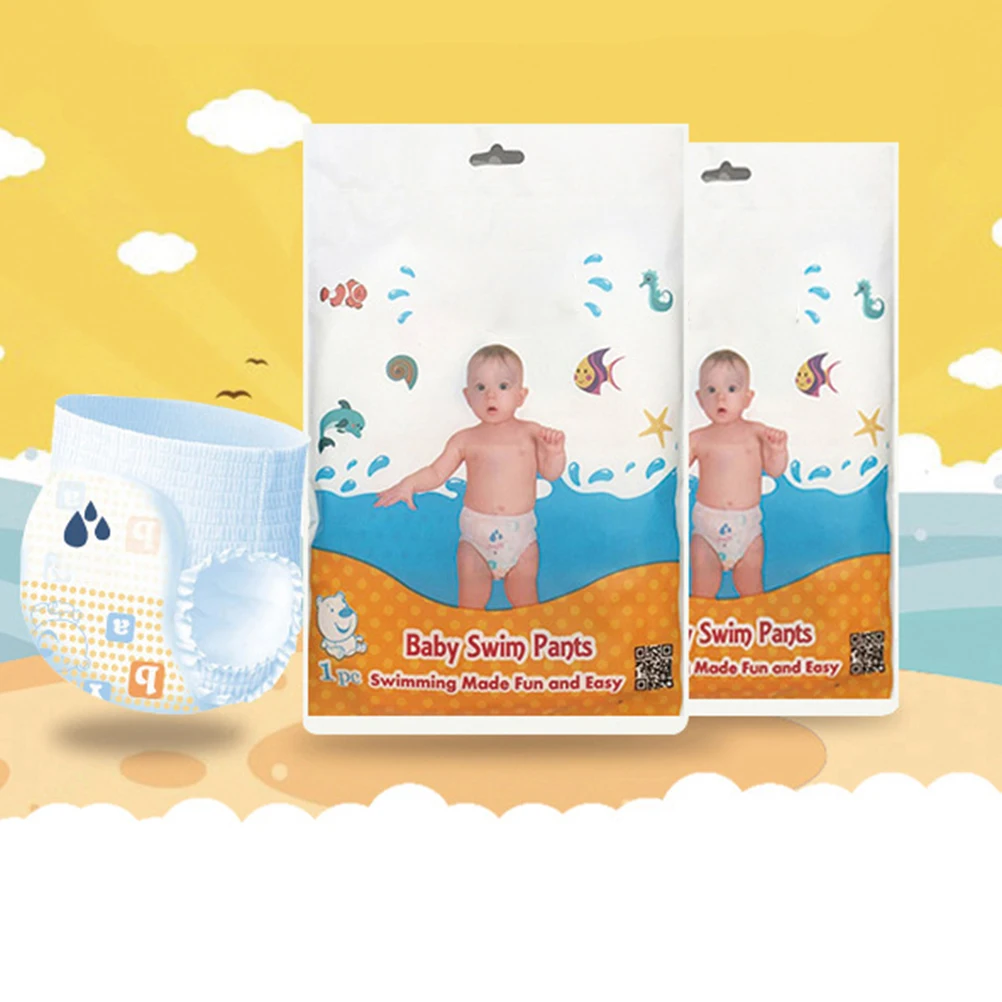 Детские подгузники для плавания регулируемые водонепроницаемые тканевые в