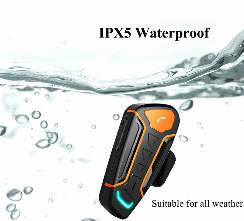 Мотоцикл Шлемы гарнитуры Bluetooth WT003 1000 м Беспроводной IP65 Портативный рация