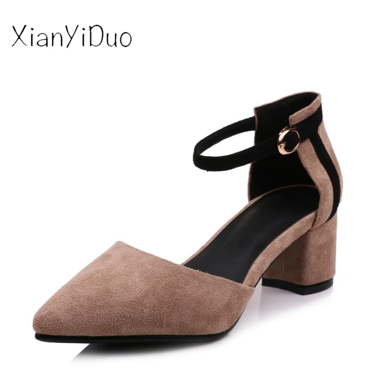 Xianyiduo/женские босоножки с закрытым носком пикантная модная обувь острым большие
