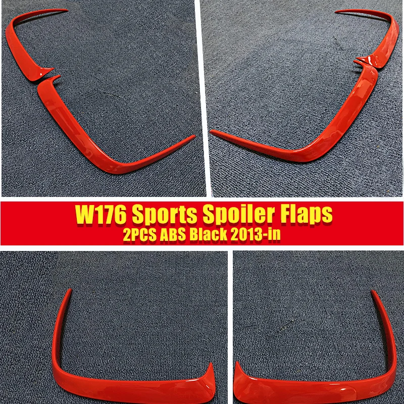 2 шт. ABS красный задний бампер Canard Vent Rafts Splitter подходит для Mercedes Benz W176 A180 A200 A250 A45