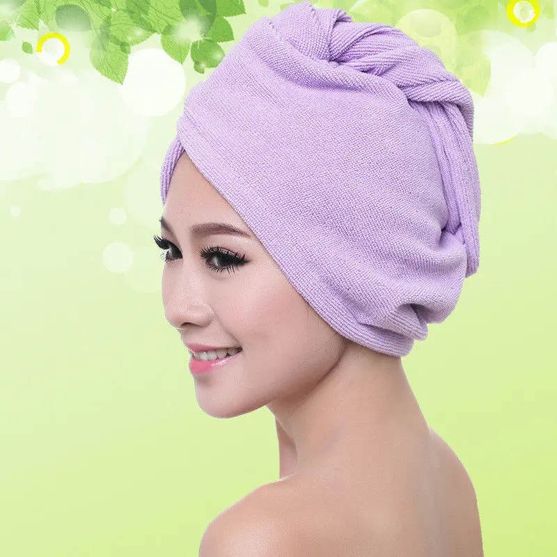 Super Absorbent Hair Drying Towel Turban Bathing Cap Bathrobe Hat Head Wrap | Дом и сад