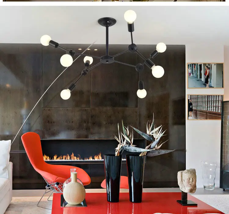 Postmodern Nordic Chandelier Lighting Minimalist American Iron Art Lamp Modern LEDChandelier Creative Design Magic Pendant Light | Лампы и