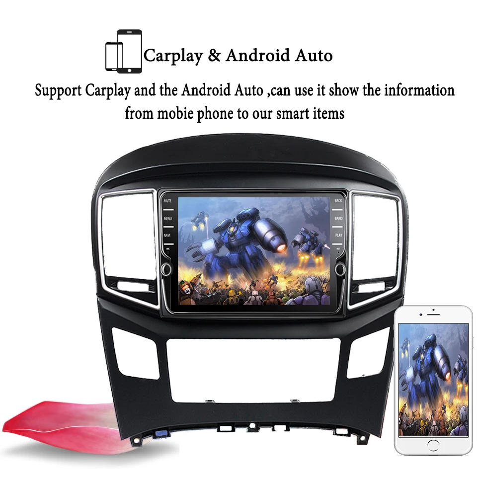 Android 8 1 Fit HYUNDAI H1 grand starex H путешествия брюки карго iLOAD 2016 2017 2018 автомобильный DVD плеер