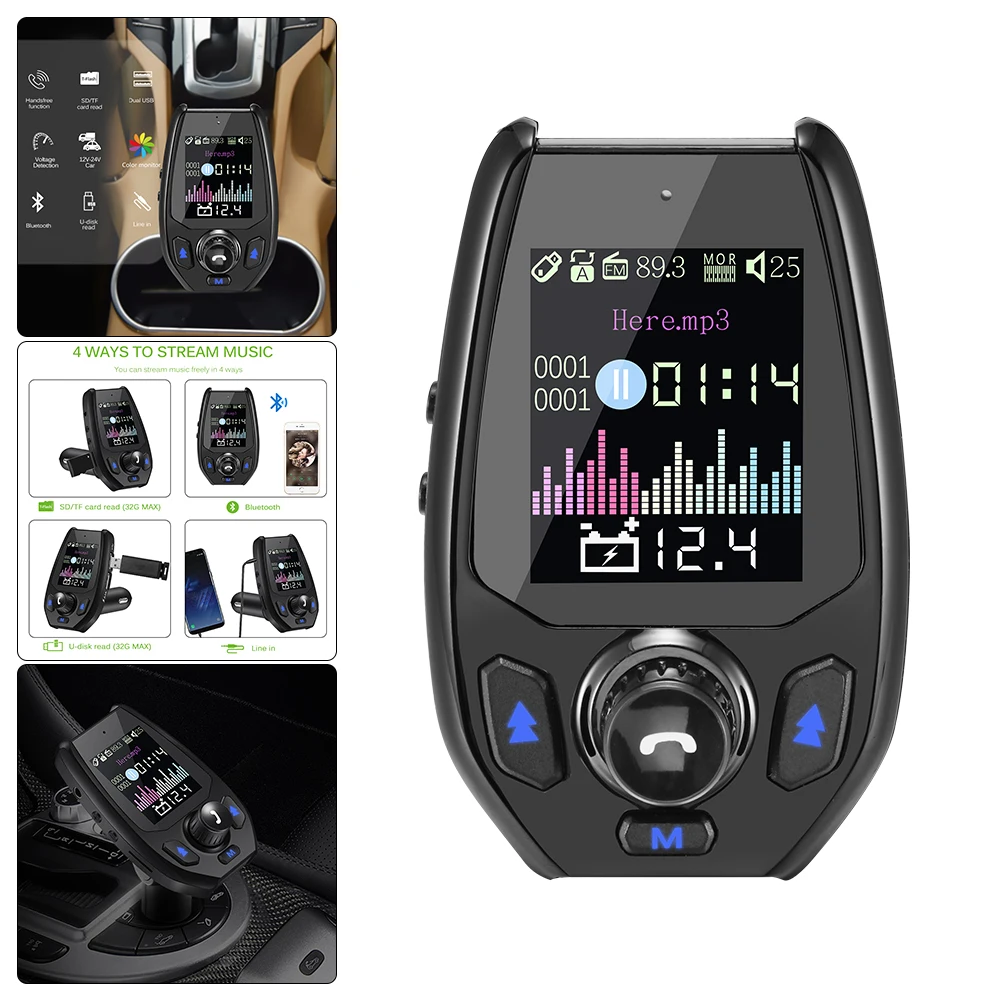 3.1A Быстрая зарядка Bluetooth автомобильный комплект аудио mp3 плеер с зарядкой двойной