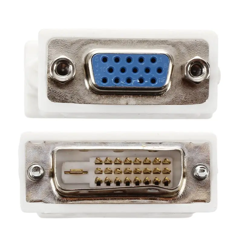 Мужской DVI D к женскому адаптеру VGA (DVI 24 + 1 Pin) Новый универсальный большой пакет