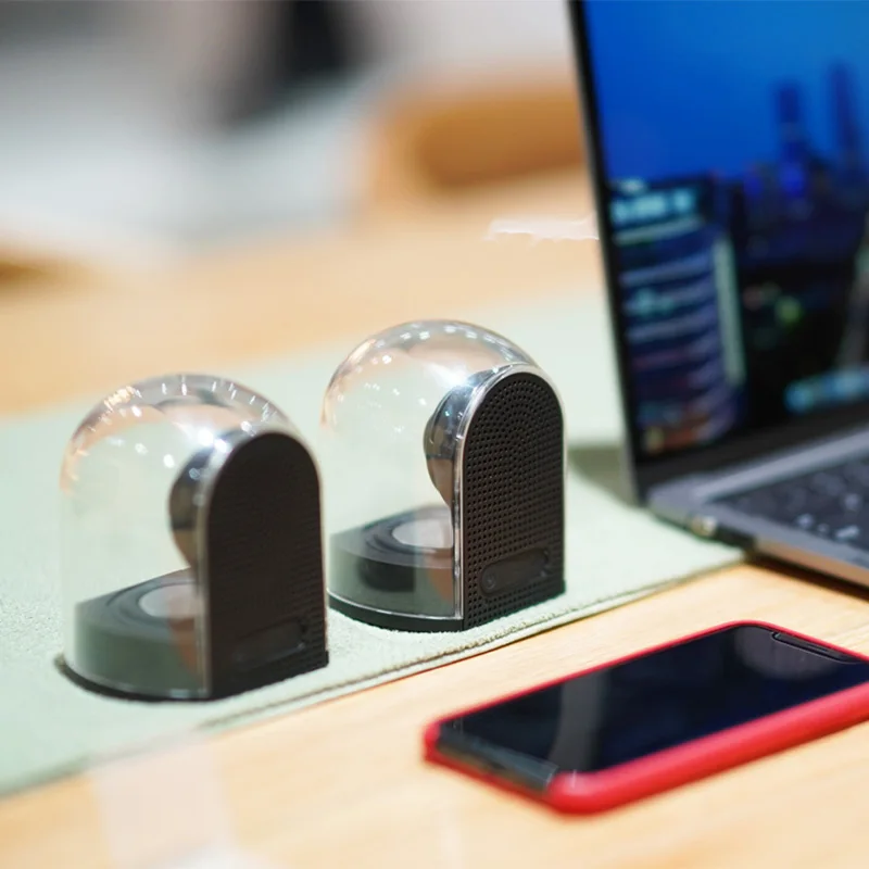 OVEVO D18 Bluetooth динамик 3D магнит 4 2 s с микрофоном прозрачный домашний стерео объемный