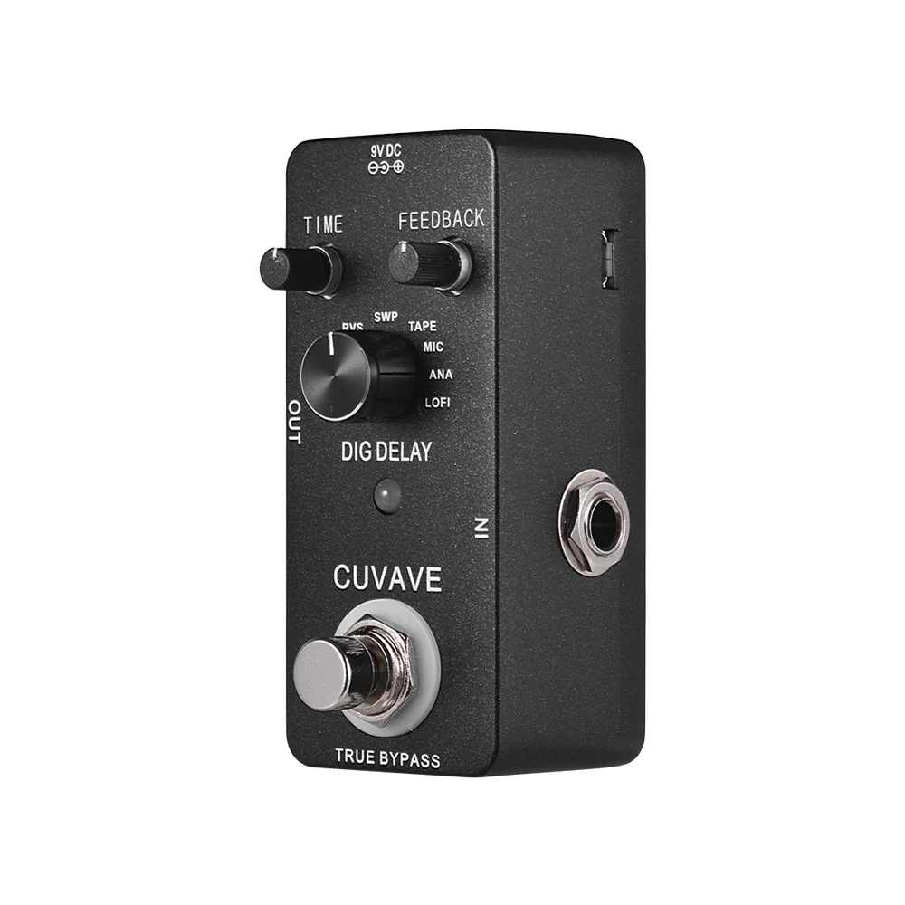 

Digital Delay Effect Guitar Pedal Delay Guitar Effect Pedal with 9 Delay Effects True Bypass Full Metal Shell