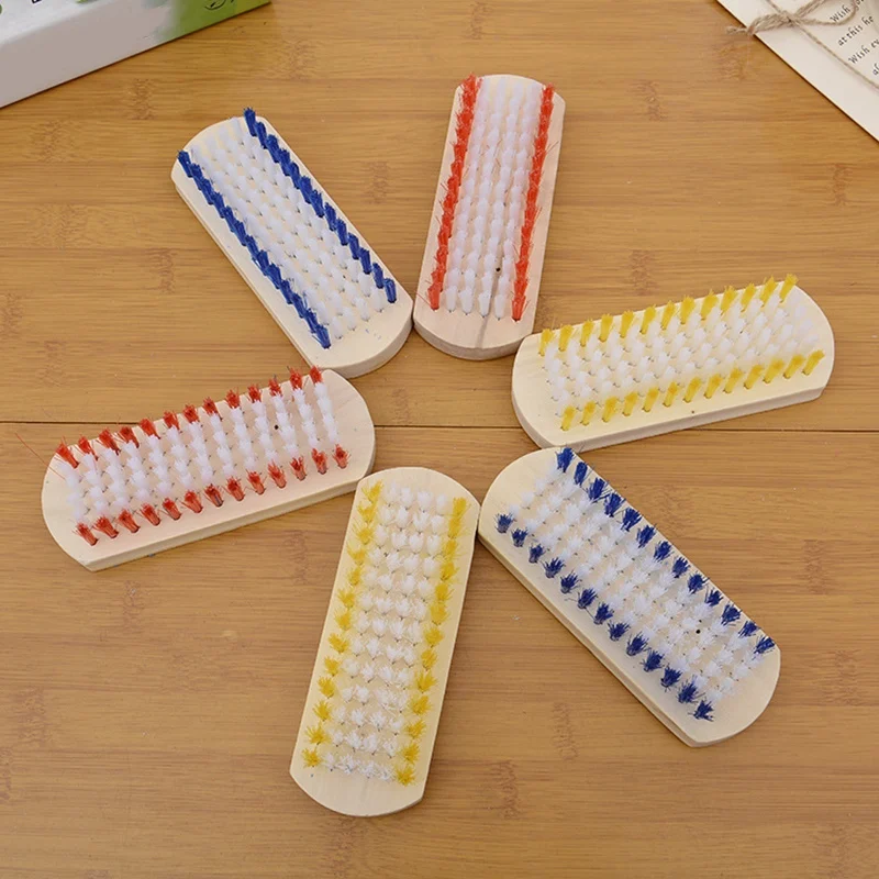 Квадратные деревянные ручки цветная полоса Бытовая уборка Стирка щетка для