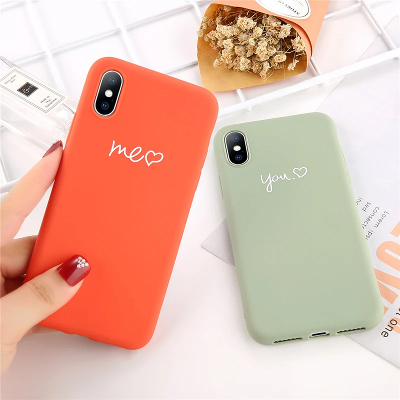 Lovebay Phone Case For iPhone 6 6s 7 8 Plus X XR XS Max Fashion Cartoon Love Heart Smiley Face Soft TPU Coque |