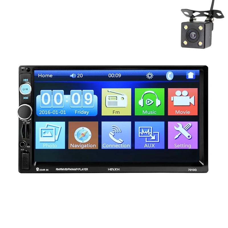 HEVXM 7010g 7 Inch Large Screen Navigator MP5 Player GPS Navigation Rear View Priority Car Press All-In-One Wit | Автомобили и