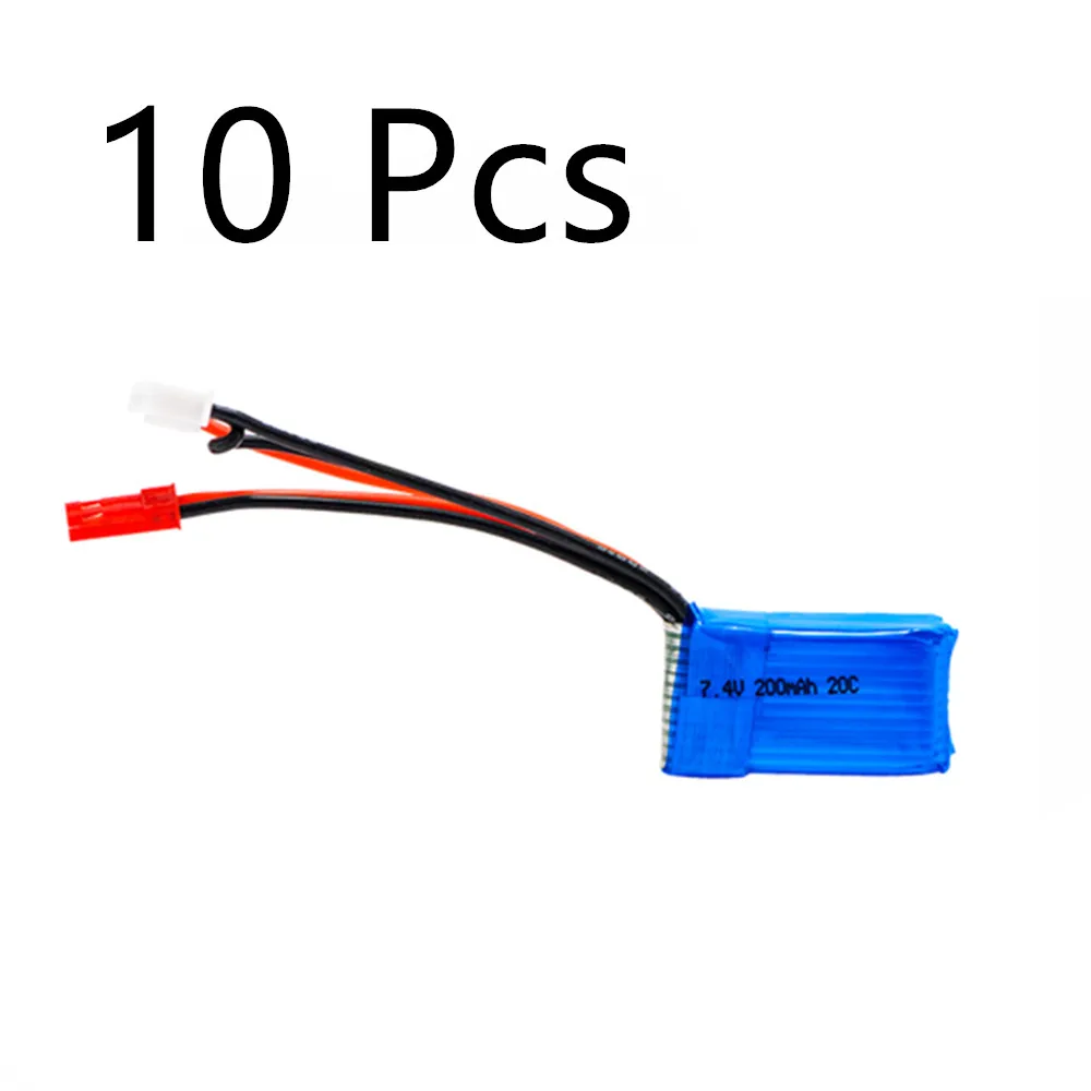 10 20 шт./лот 7 4 В 2S 200 мАч 20C LiPO батарея JST Разъем для RC весы 1/36 модель багги Грузовик F3P