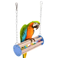 bird perch pet bird chew toys stand parrot ringer hanging swing cage toy for cockatiel parakeet pet bird supplies