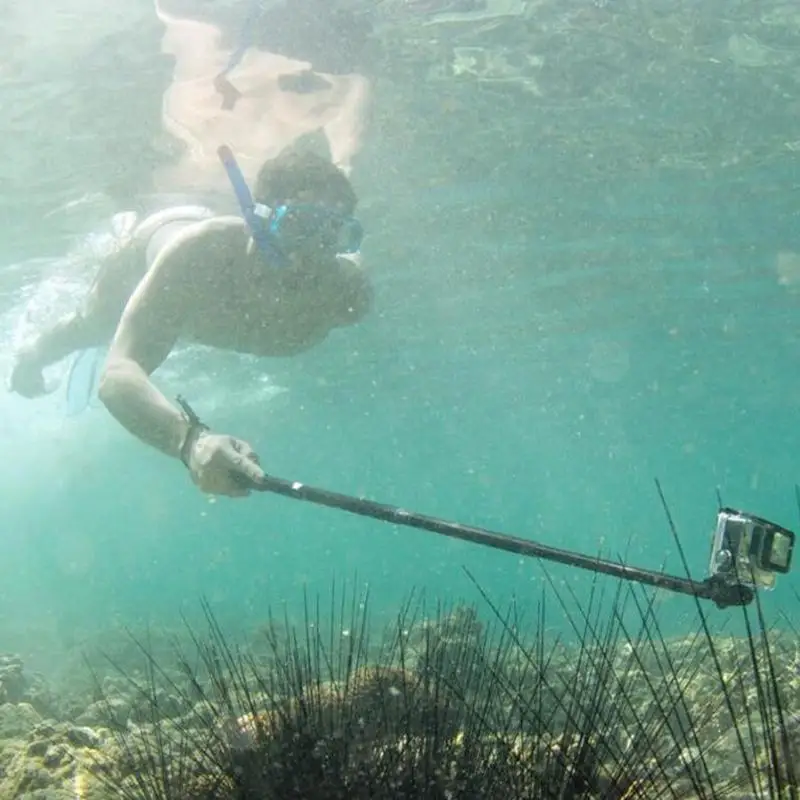 Водонепроницаемая мини селфи Палка для GoPro ручная телескопическая с адаптером