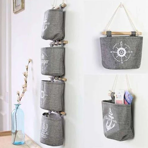 Practical Cotton Linen Wall Door Closet Hanging Storage Bag Sundries Organizer | Мебель