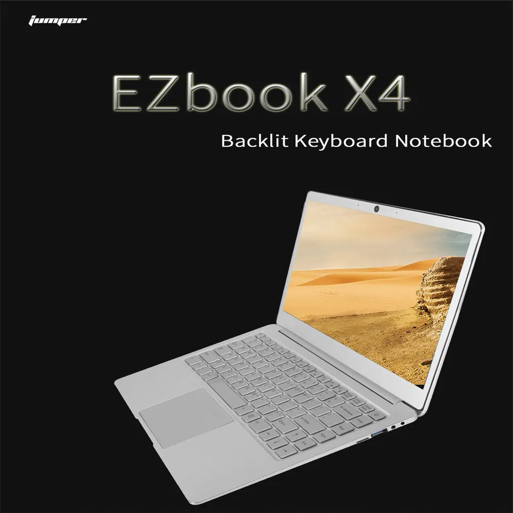 Джемпер EZbook X4 тетрадь 14 дюймов ips ноутбук с системой Windows 10 Intel Celeron J3455 6 г 128 ГБ ultrabook