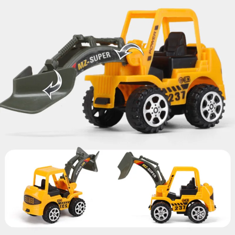 6 шт./компл. детская модель автомобиля грузовика Инженерная литьевая конструкция