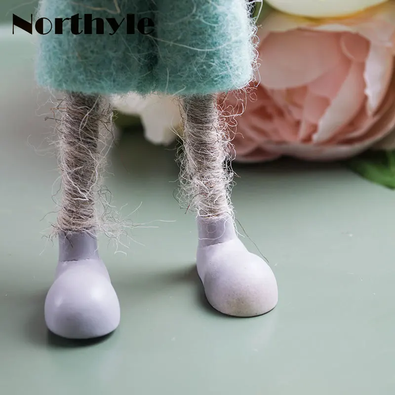 Fleece Rabbit Figurine Home Decoration Wool Bunny Christmas Gift Miniature Party Children's Desk Decoration|Статуэтки и