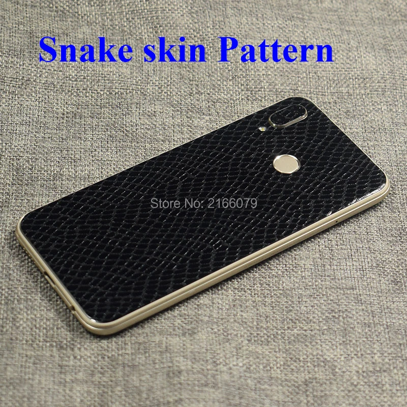 For Huawei P Smart Plus / Nova 3 3i 6.3&quot Crocodile Snake Skin Pattern Leather Full Back Cover Matte Decals Wrap Sticker Film |