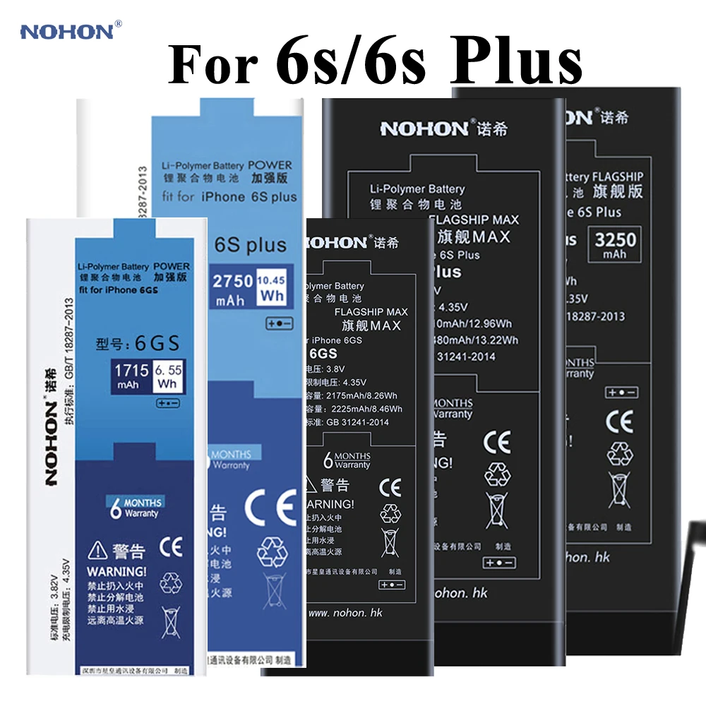 Аккумулятор Nohon для iPhone 6s Plus 6s/6sP 6splus 1715 3480 мАч|Аккумуляторы мобильных телефонов| |