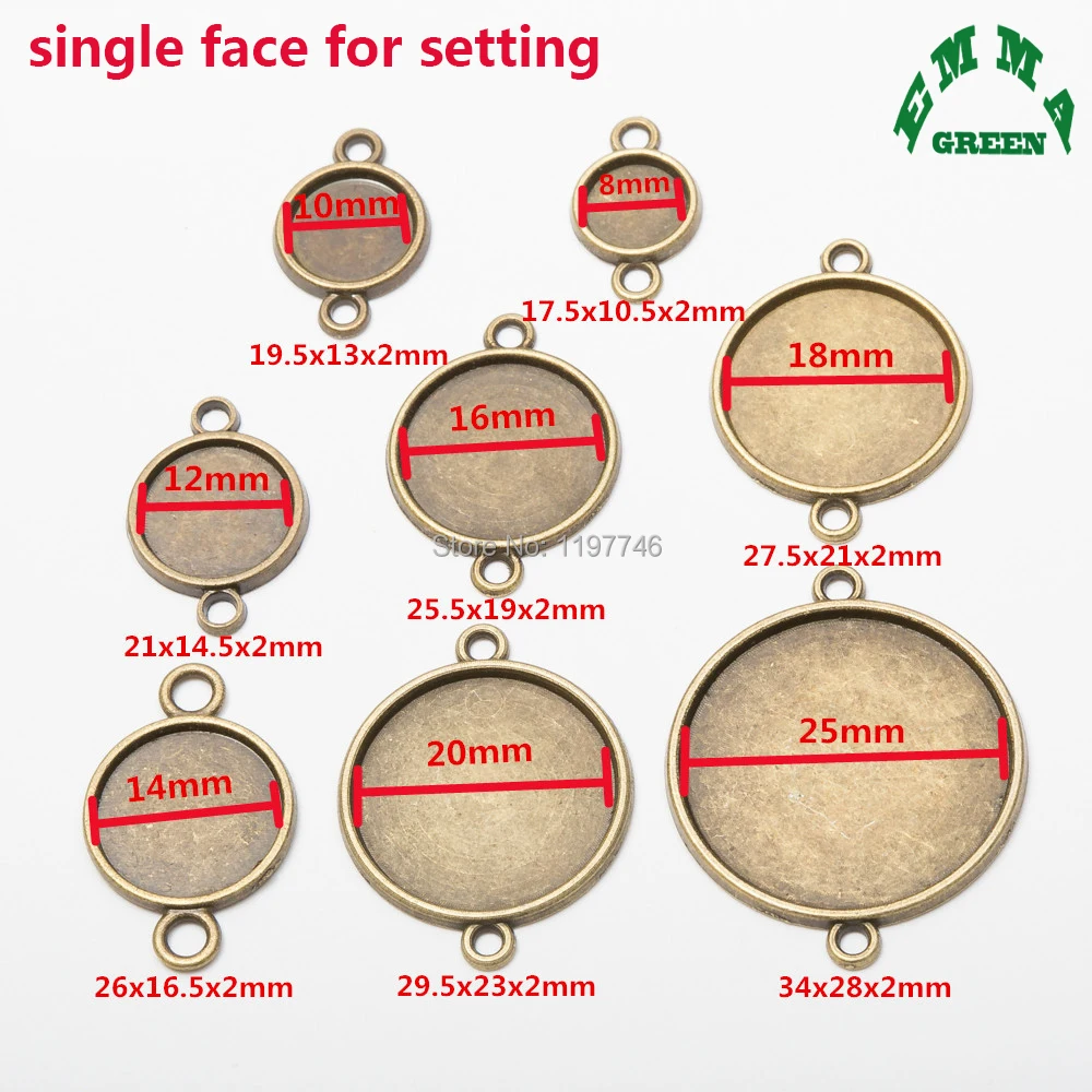 

Antique Bronze Tone Zinc Alloy Pendant Blank With Inner Round Cameo Setting Tray For Jewelry Fashion Hot DIY Accessories 10pcs